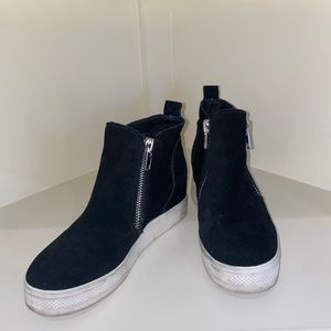 Black Steve Madden Wedge Sneakers